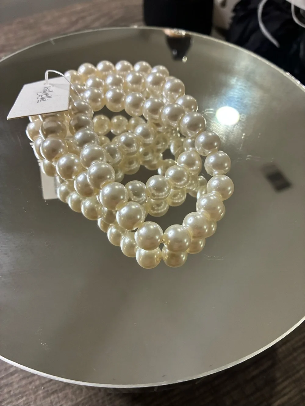 Isabella Ivory Faux Pearl Stretch Bracelet Set